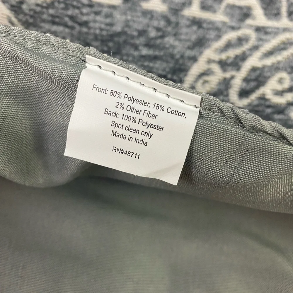 Grateful Thankful Blessed Gray Table Runner 13